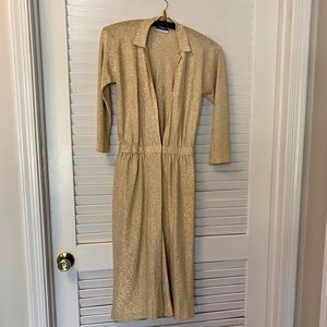 Vintage lightweight gold dress